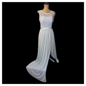 David's Bridal Lace Bodice  Long Formal Dress size 4